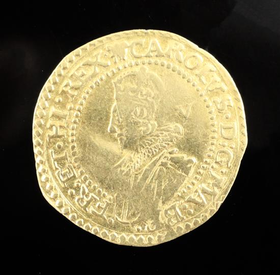 A Charles I gold crown, circa 1630/1,